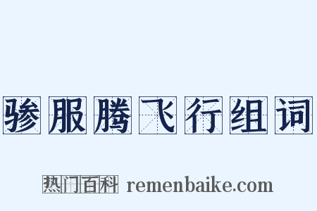 骖服腾飞行组词是什么意思的图片